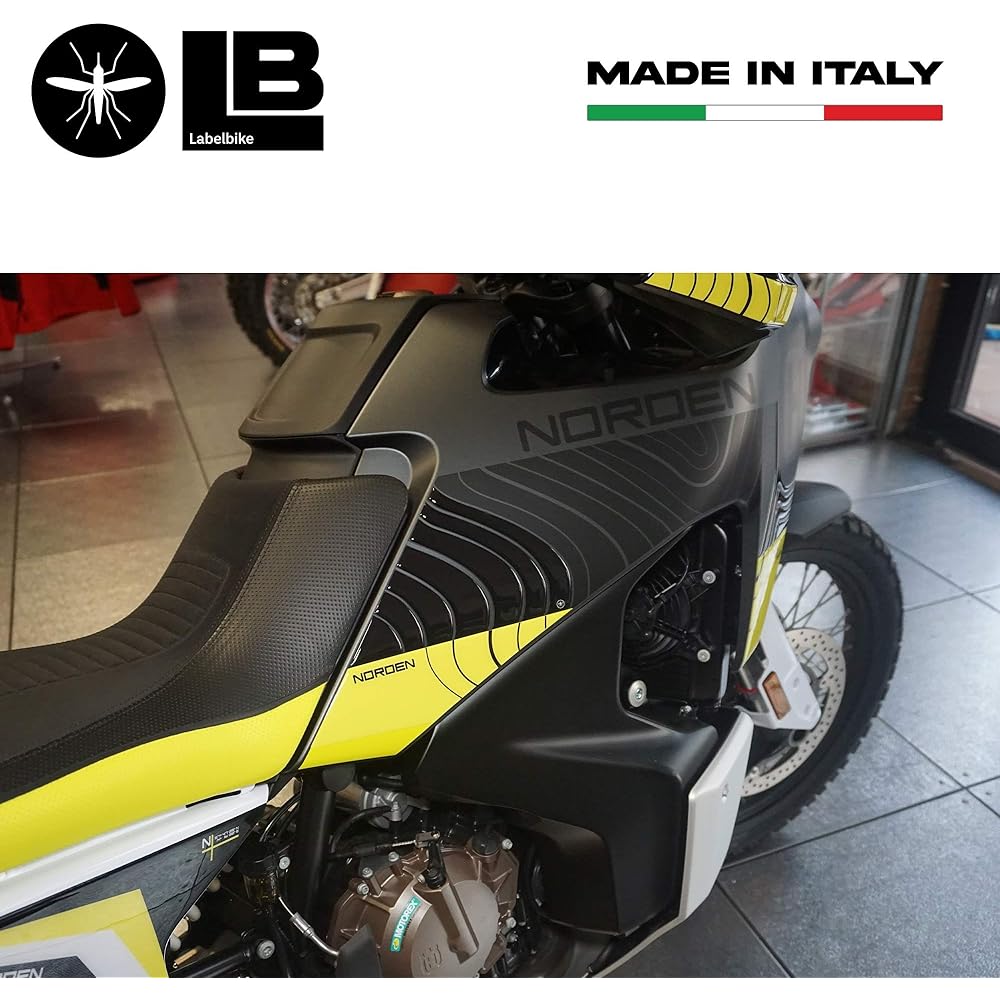 labelbike - 3D Sticker Motorcycle Tank Side Protection Compatible with Husqvarna Norden901