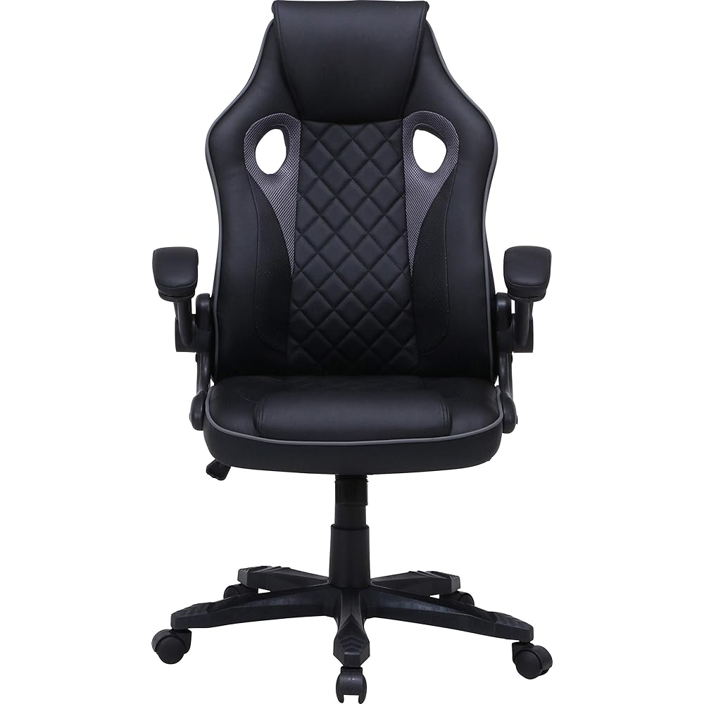 Fuji Boeki Gaming Chair Office Chair Width 65.5 x Depth 63 x Height 103~111cm Gray Rocking Height Adjustment Arm Up Signal 15507