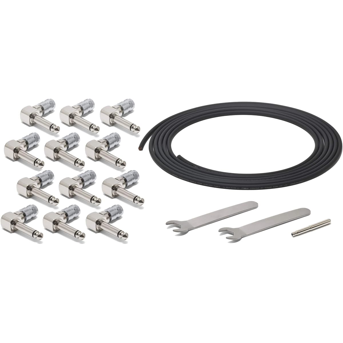 OYAIDE NEO Solderless Cable Kit L12+ (3.0m cable, 12 L-shaped plugs, 2 spanners, 1 recycling stick)