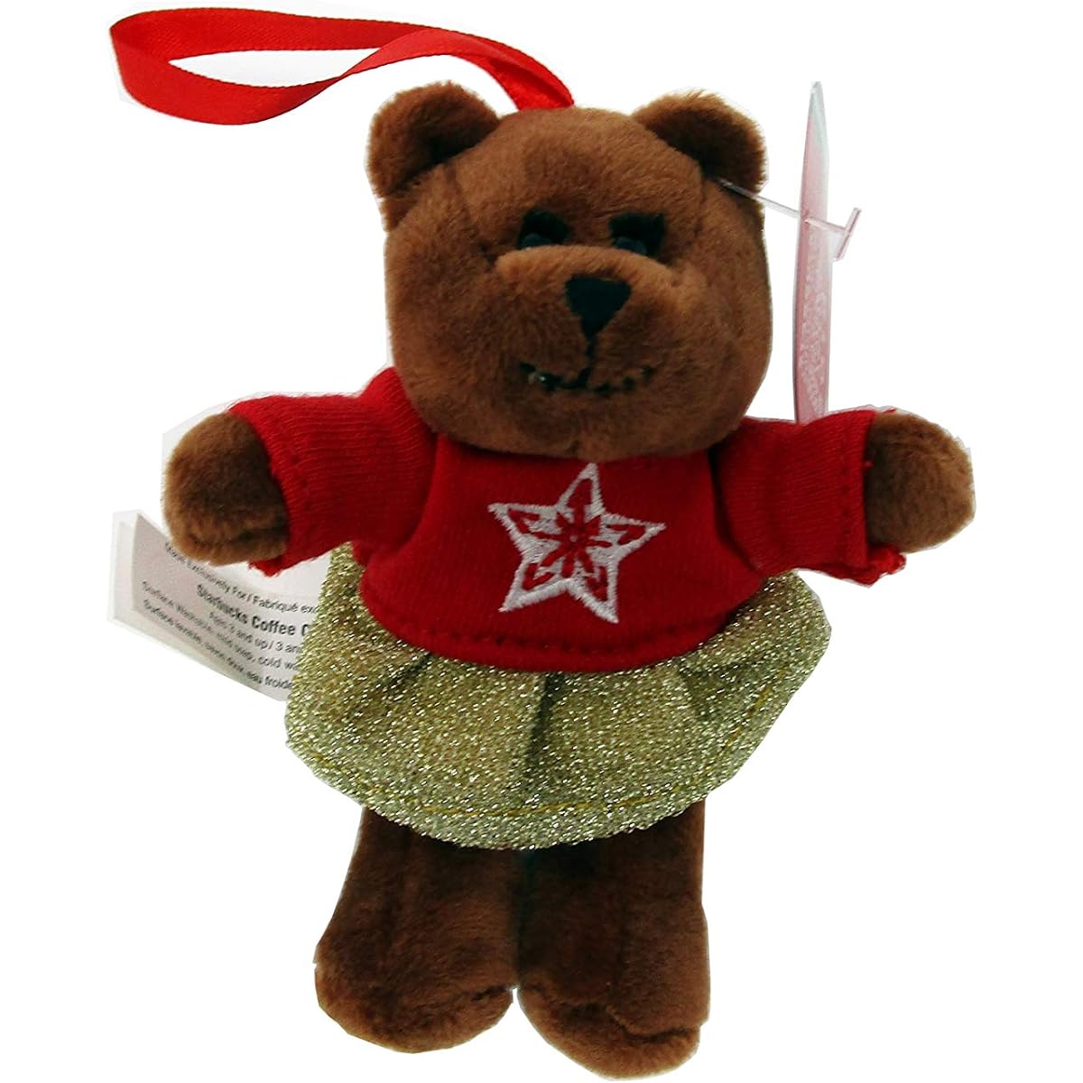 Starbucks 2018 Bearista Girl Plush Holiday Christmas Tree Ornament