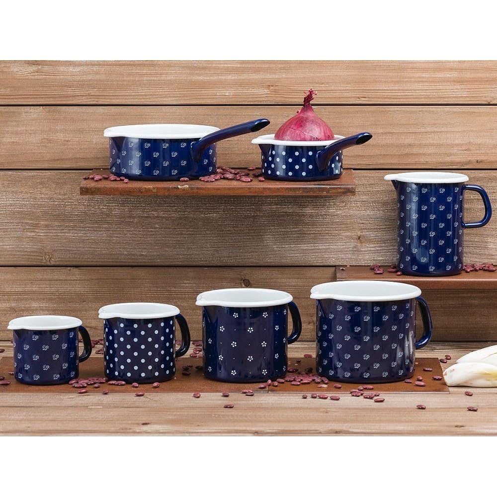 RIESS Mug Dirndl Blue 1kg Beak Pot 9cm 0.5L 0038-074
