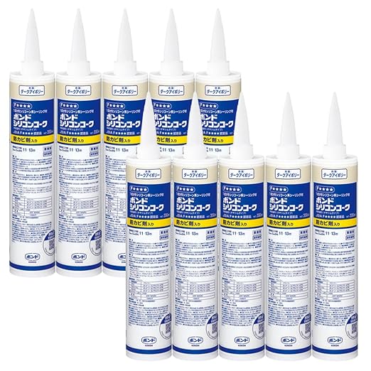 [Sold in a box] Konishi Bond Silicone Coke with Antifungal Agent, White 330ML (20 bottles)