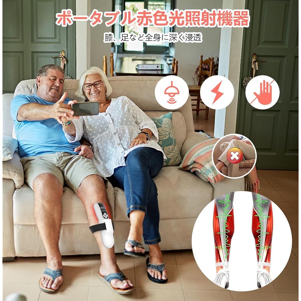 For home use Red irradiator for the elderly Red LED infrared irradiation 808nm 650nm Microcurrent care Irradiation for lower back, neck, shoulders, knees, and feet For home use For work Birthday Father's Day Mother's Day Respect for the Aged Day Gift Gif