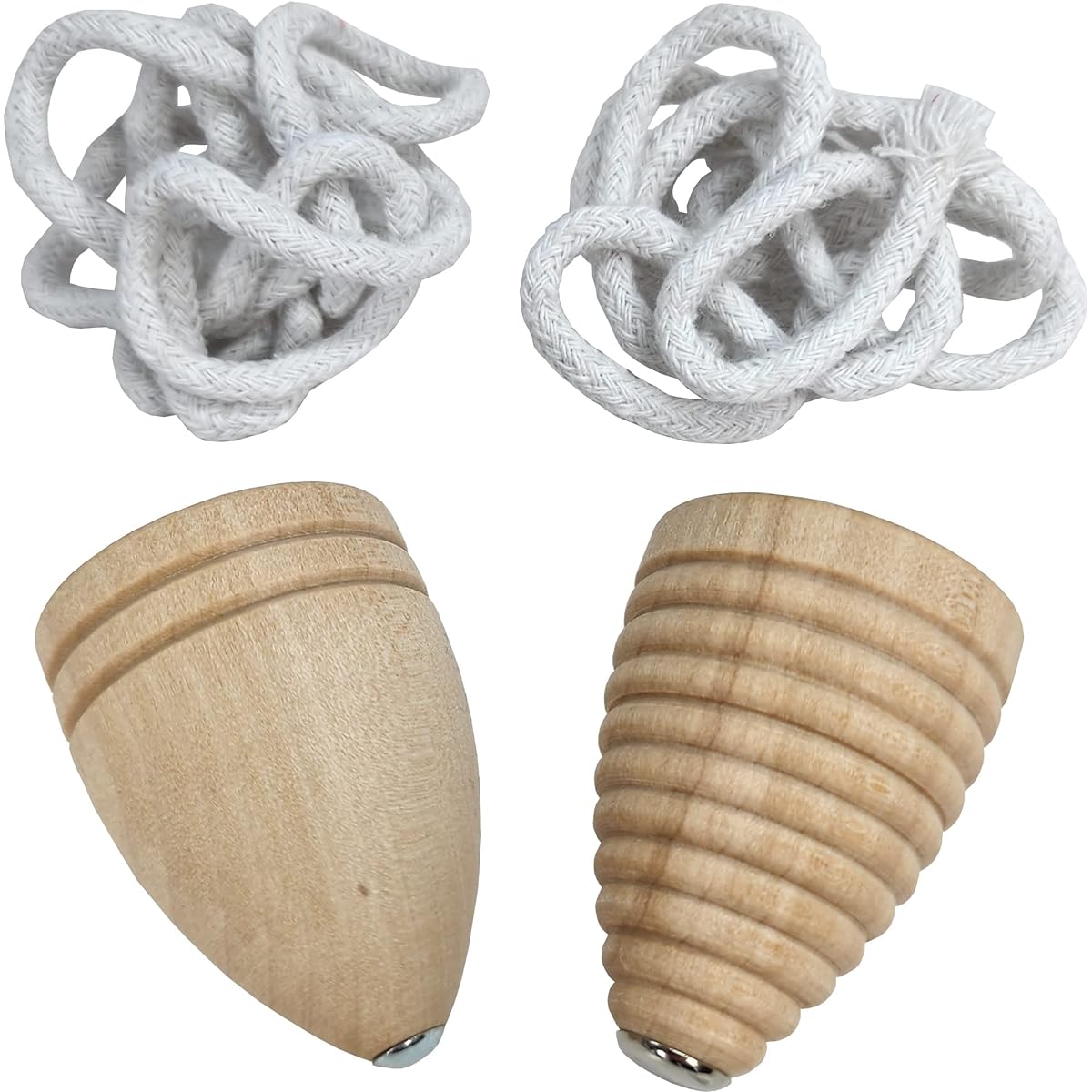 Adventure Awaits! - Hand Carved Wooden Tops Trompos with Strong Steel Points - Smooth Finish Pack of 2