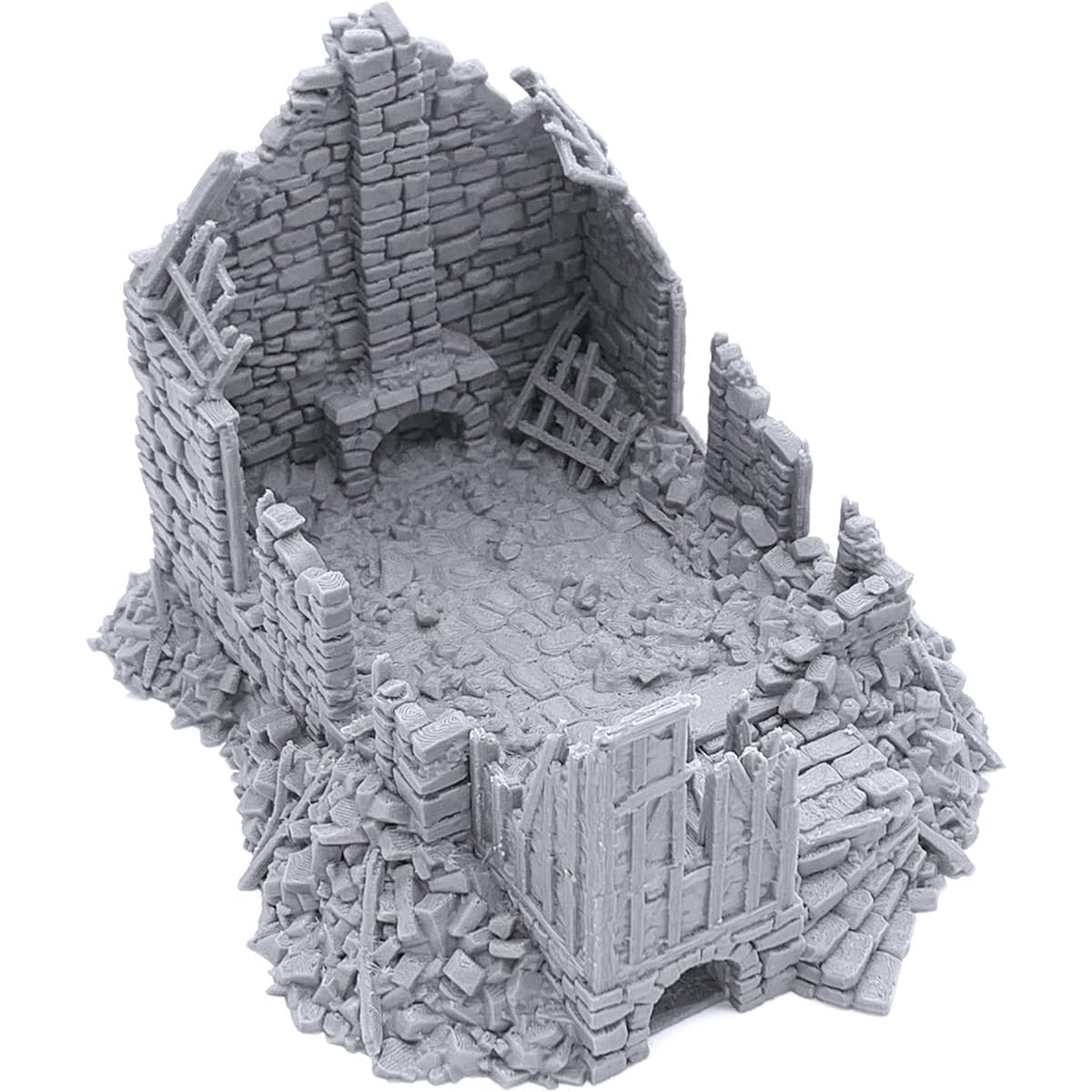 Ruined Barlyway Cottage by Printable Scenery 3D Print Tabletop RPG Scenery and Wargame Terrain 28mm Miniature