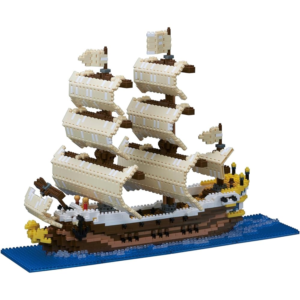 Nanoblock sailboat NB-030 with tweezers for nanoblock