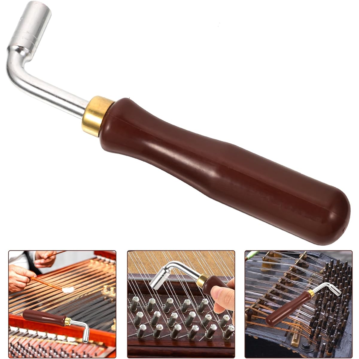 Dulcimer Tuning Wrench Gauge Kit Special Tools Autoharp Tuner Conga Tuning Wrench Piano Tuning Kit Professional Dulcimer Accessories Musical Instrument Tone Tuning Wrench Dulcimer Tool