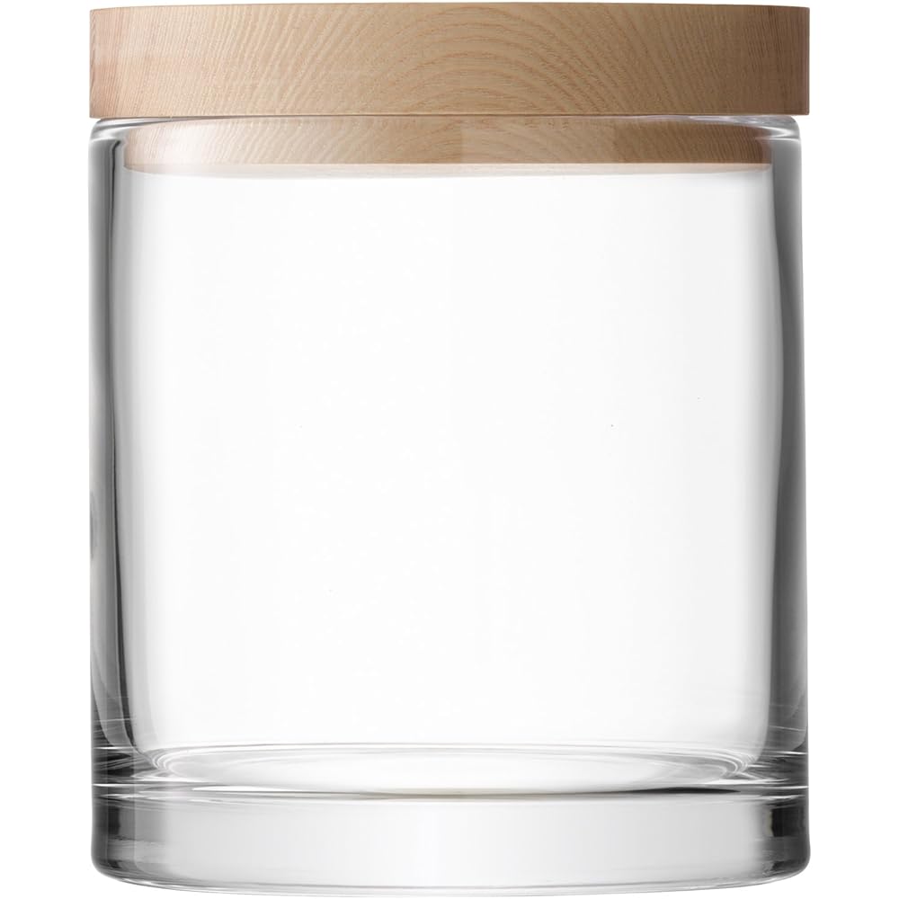 LSA Container with Wood Lid Clear Height 19cm LOTTA G993-19-301