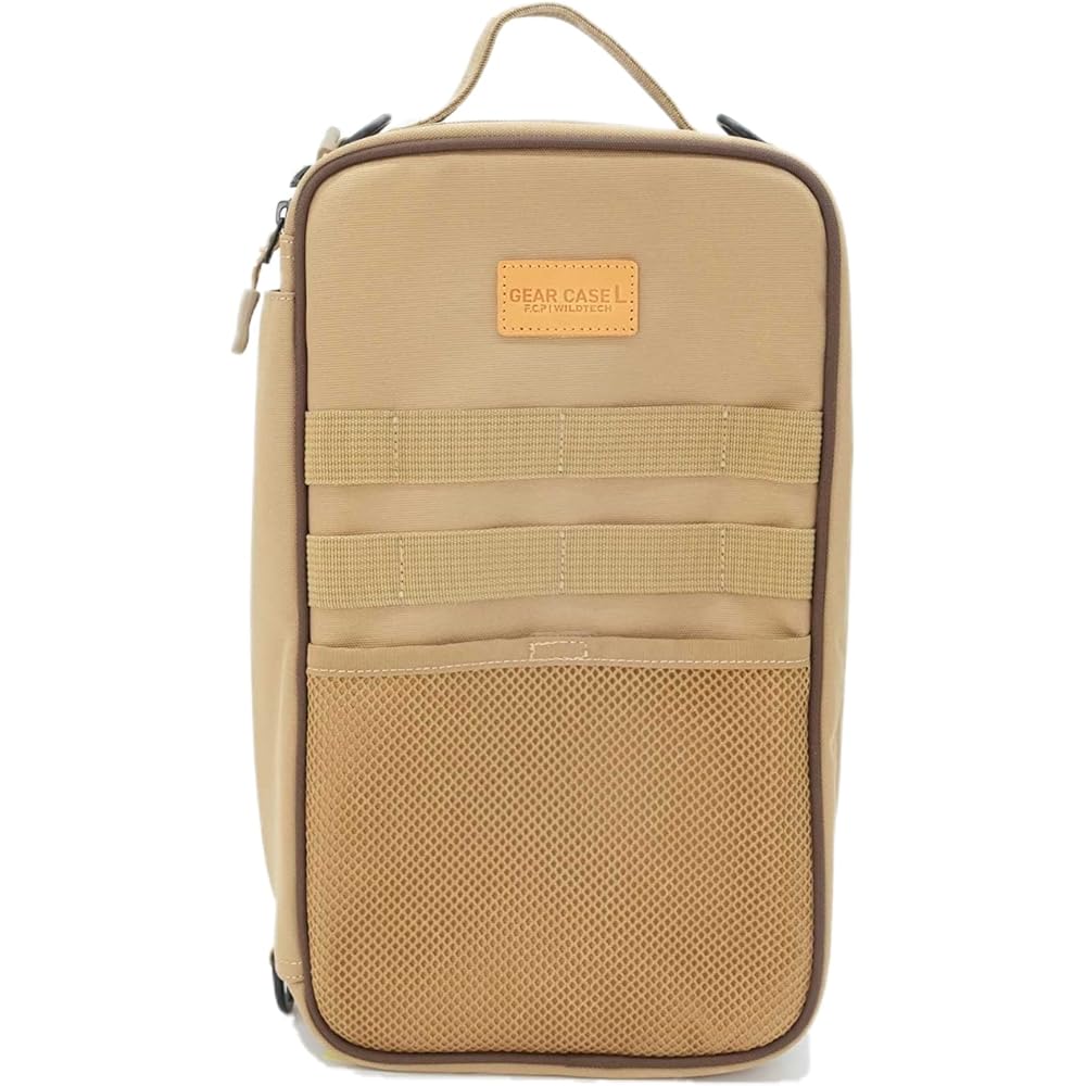 WILDTECH GEAR CASE L CORDURA Fabric 215-AFXP213 [YouTuber "FUKU" collaboration product] Outdoor YouTuber fuku wildtech cutlery case spice case L size (TAN(BEIGE))