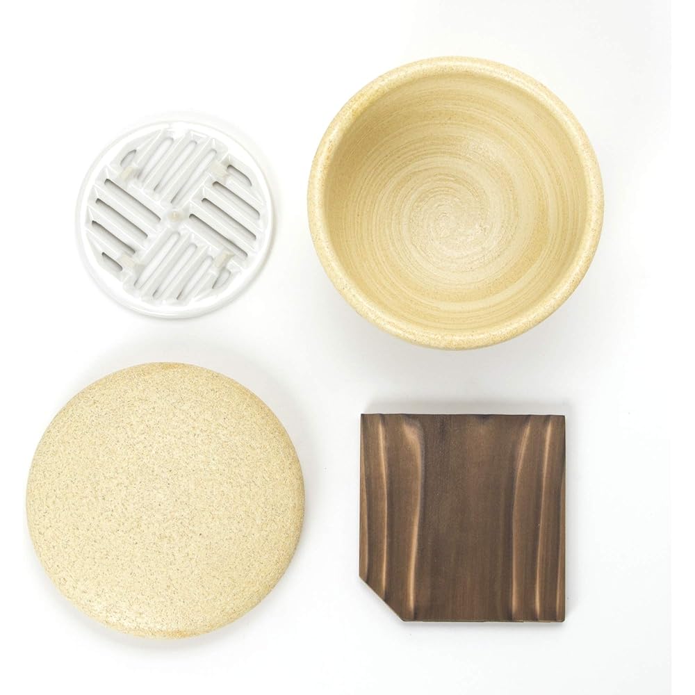 Hasenen Ohitsu Microwave Safe Tochin Small 13 cm (Approximately 1 cup of rice) Microwave Safe Kiseto Yellow Iga Ware Made in Japan Recipe included CT-72