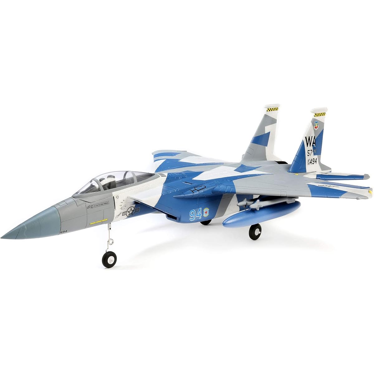 E-flite RC Airplane F-15 64mm BNF Basic Transmitter Battery and Charger Not Included Not included with AS3X and SafeSelect EFL97500.