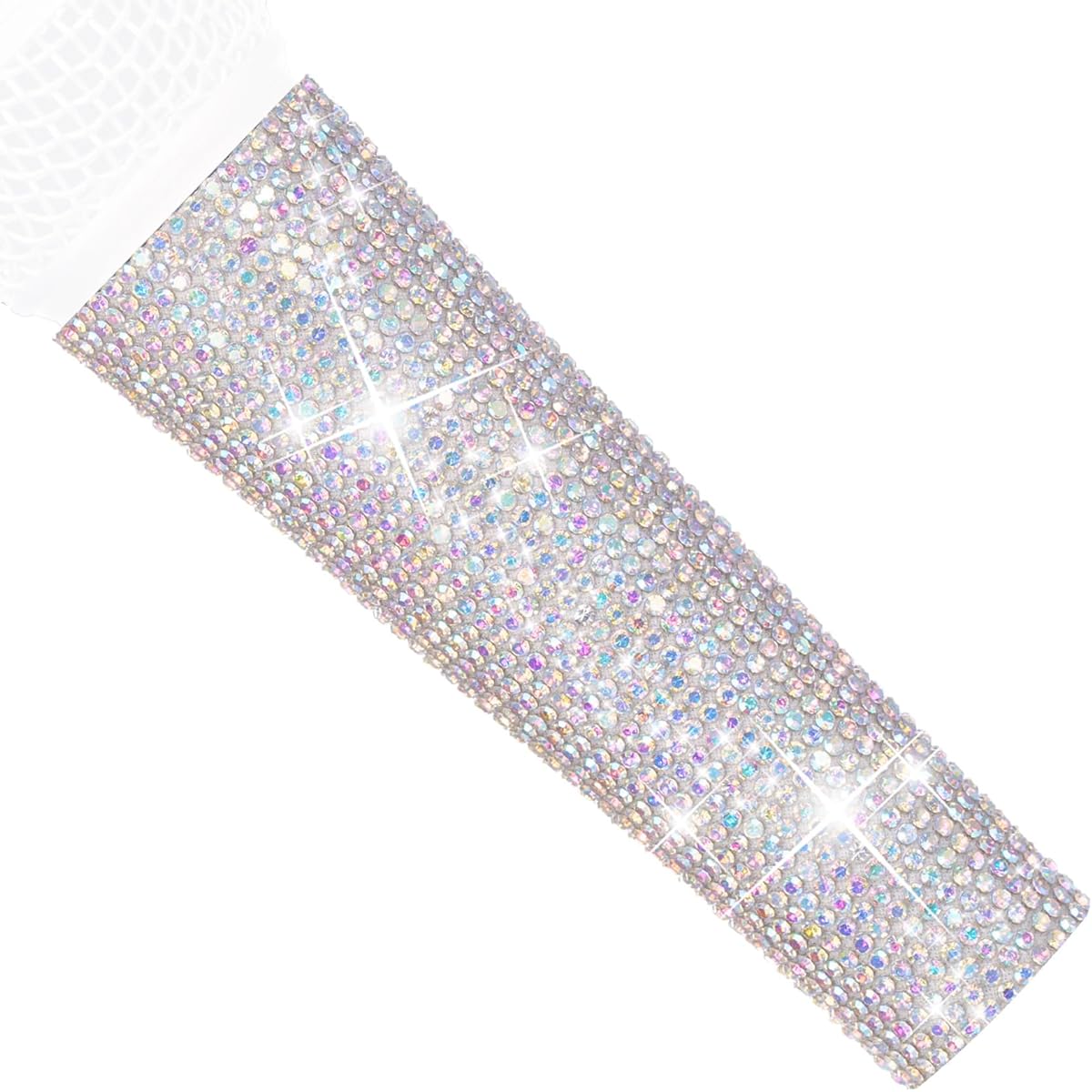 RhymKawa B58 AB Mixing Color Microphone Handle Sleeve Compatible with Shure Wired Microphone SM58LC Beta 58a Cover Replacement with Rhinestones Shining on Tour and TV Shows