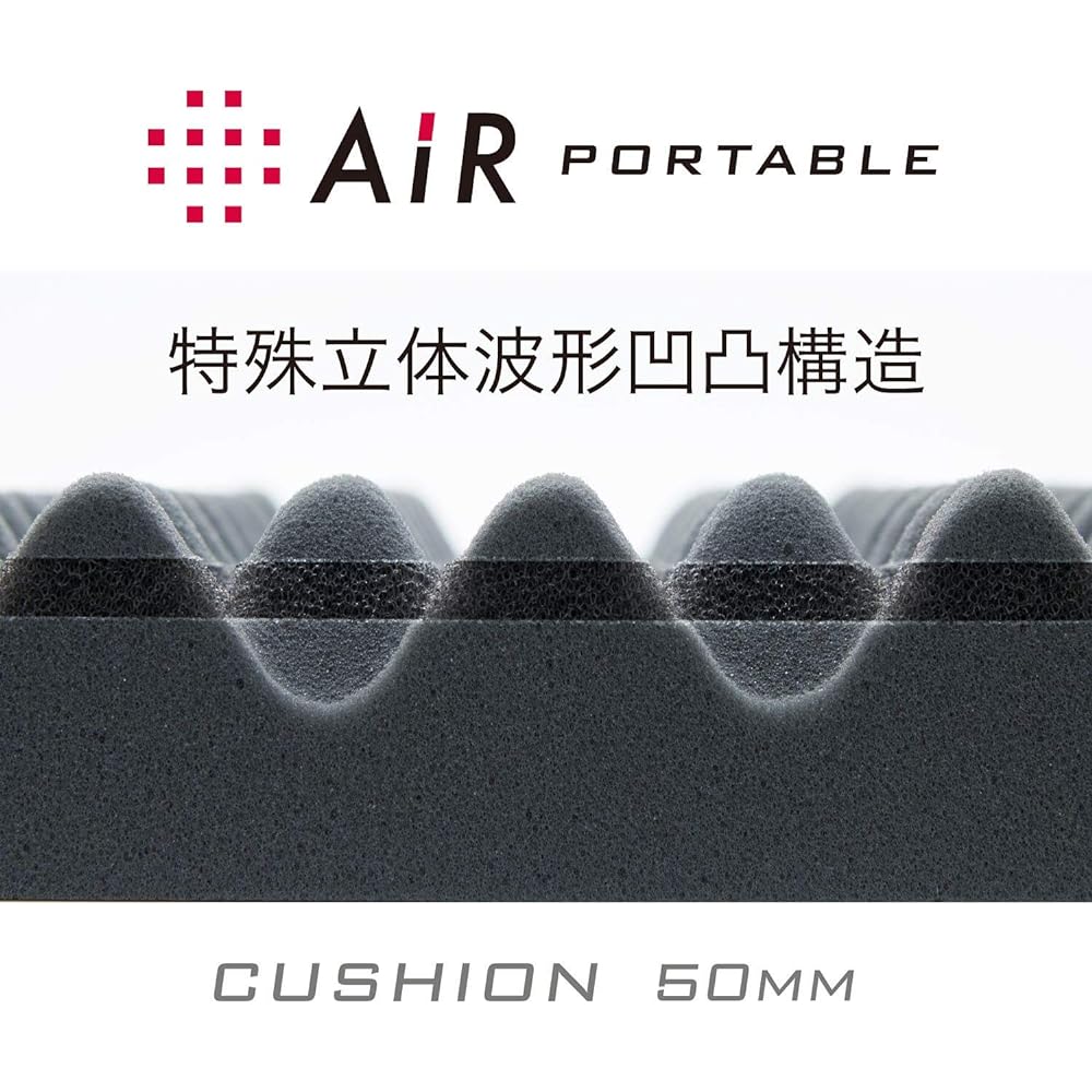 nishikawa [Nishikawa] [Air] Air Portable Cushion 40X40cm (Square Type) Uneven Structure Body Pressure Dispersion Less Fatigue Even When Sitting for a Long Time Less Stuffy Air AiR Blue HG90501661B