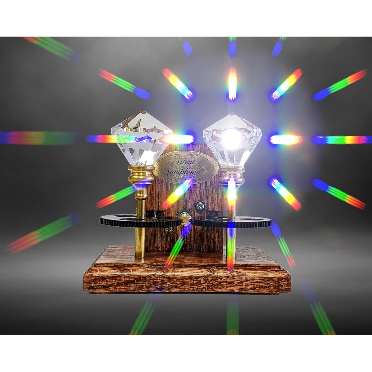 Silent Symphony Solar Spinning Crystal Serenade Double Crystal Model