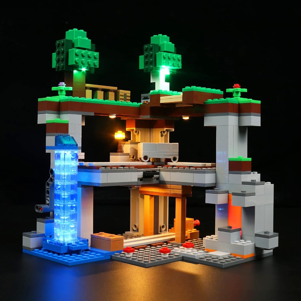 BrickBling LED Lights for Lego Minecraft First Adventure 21169, Lighting Kit Compatible with Lego 21169 (Package Does Not Include Model) P40901-1