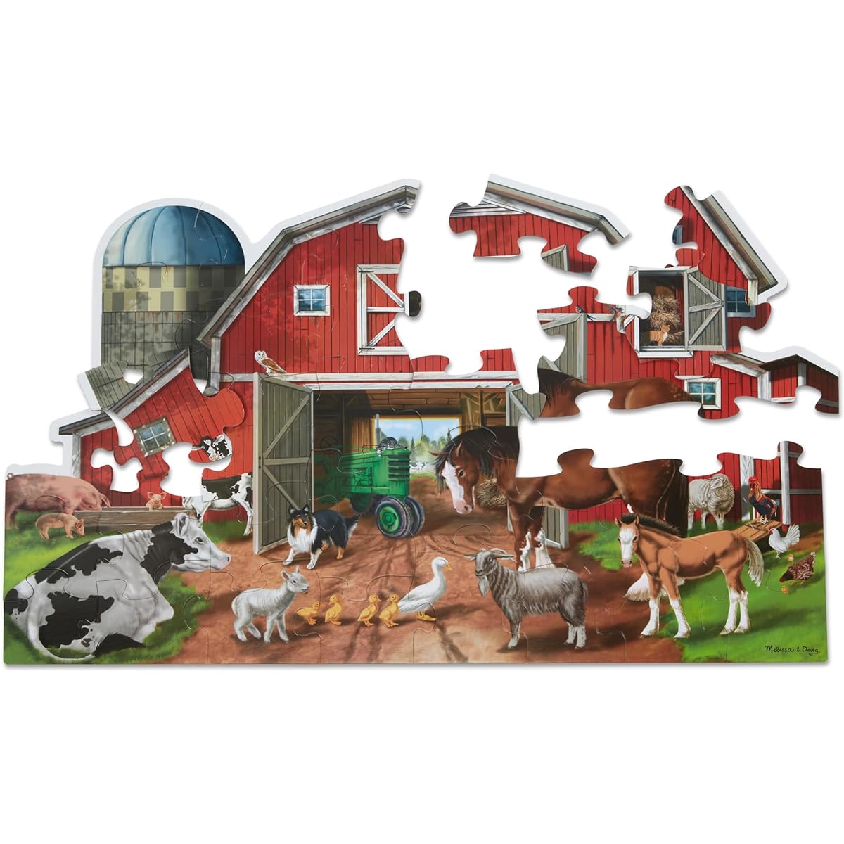 Busy Barn Shaped Floor Puzzle (32 Pieces): Busy Barn Shaped Floor Puzzle (32 Pieces)