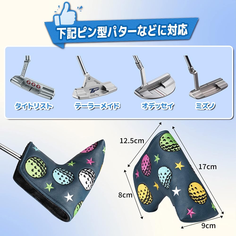 CRAFTSMAN Putter Cover Pin Type Magnet Golf Putter Cover Pin Type Blade Type Head Cover