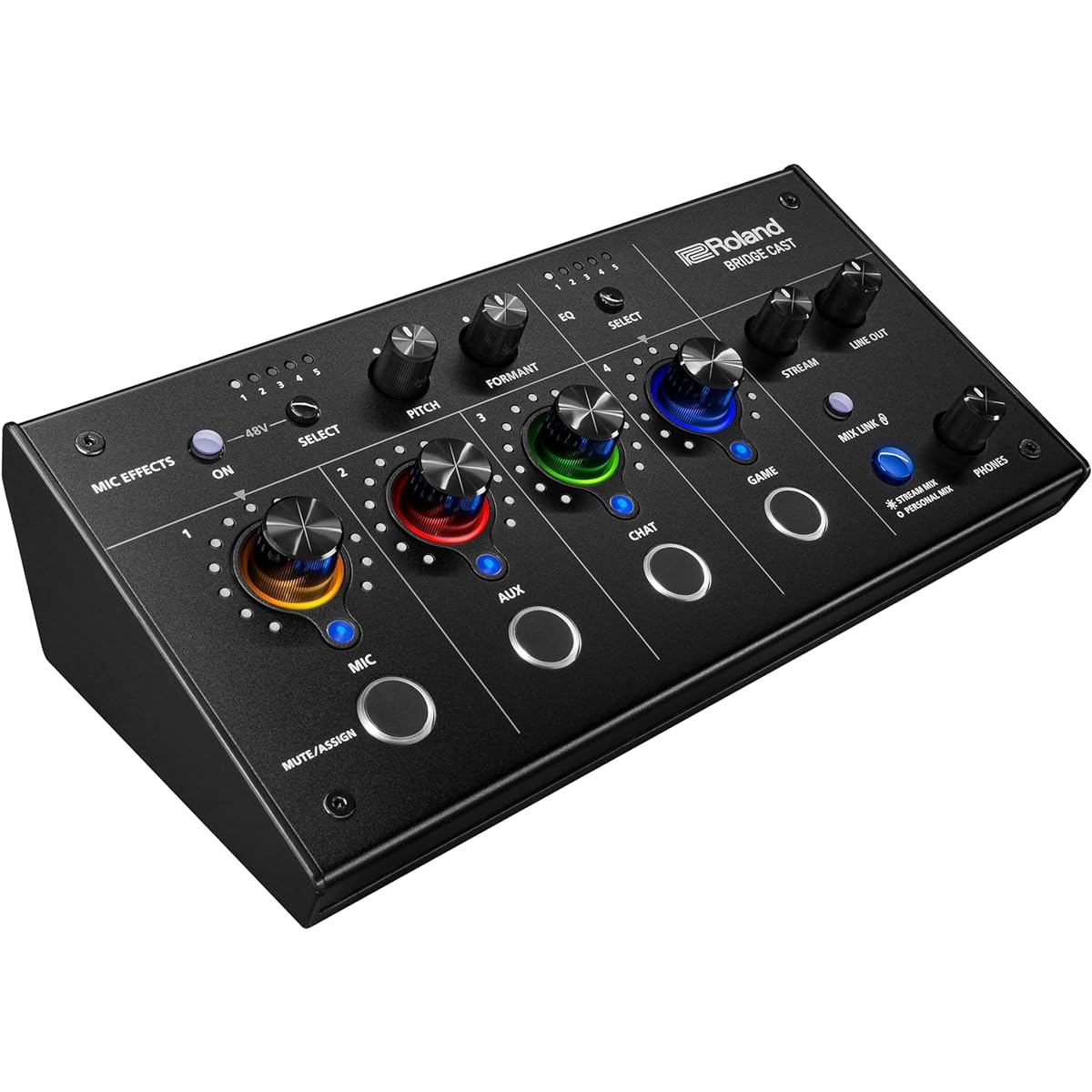 Roland Roland BRIDGE CAST/Gaming DAC Amplifier/Audio Interface/Distribution/Gaming Mixer/Audio Mixer/Mac/Windows/Bridge Cast/Black/Black