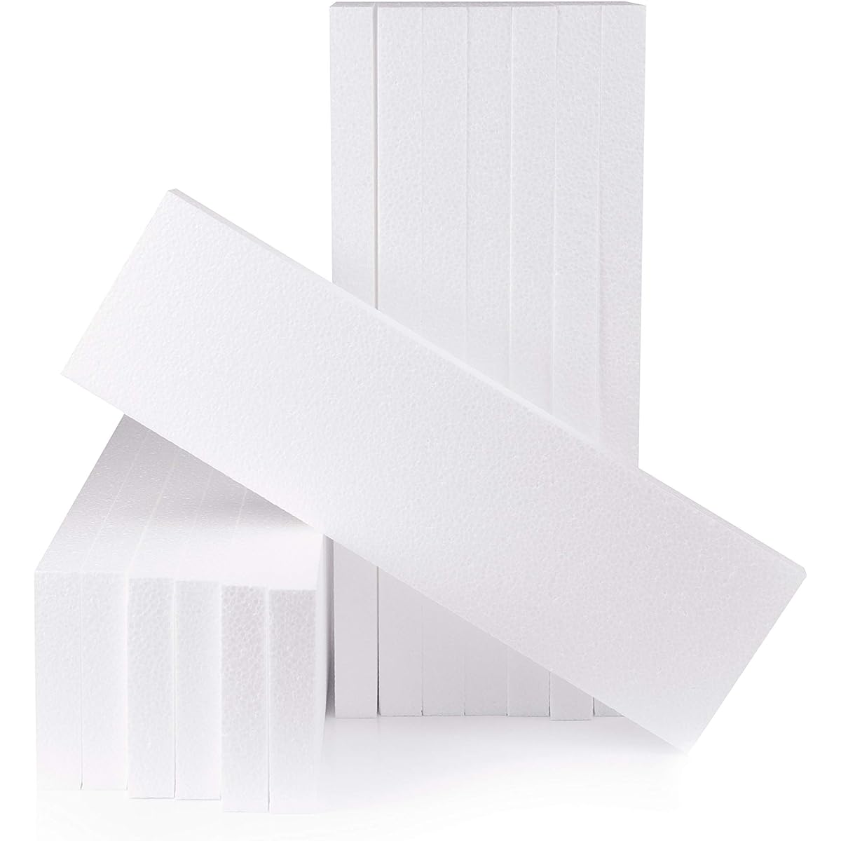 Silverlake Craft Foam Blocks - 14 Pack 5x17x1 EPS Polystyrene Styrofoam Blocks for Crafts, Modeling, Art Projects, Floral Arrangements - Carving Sheets for DIY School & Home Art Projects