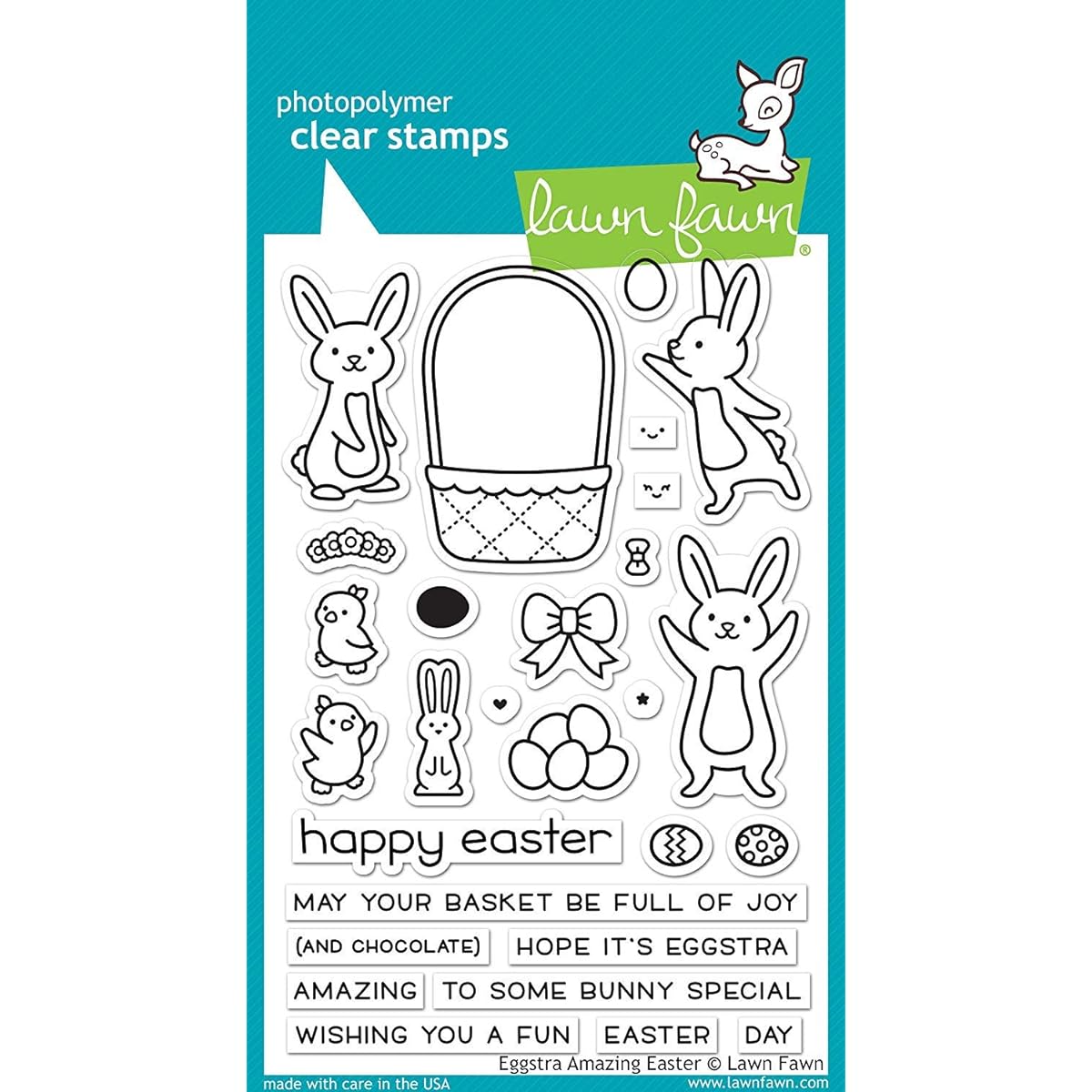 Lawn Fawn Eggstra Amazing Easter 4"x6ft Clear Stamp Set (LF1884)