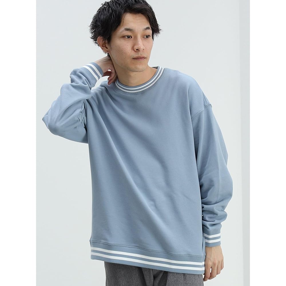 [Beams Heart] Sweat Rib Border Sweatshirt Men's