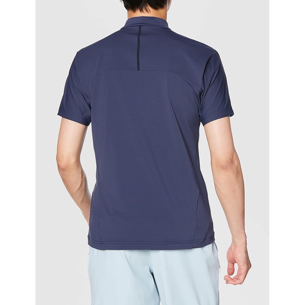 [DESCENTE] Short Sleeve Shirt Mock Neck Chest Logo Sweat Absorbent Quick Drying UVCUT UPF50+ Stretch Anti-See Through (WH00 Only) Golf DGMVJA15 Men's
