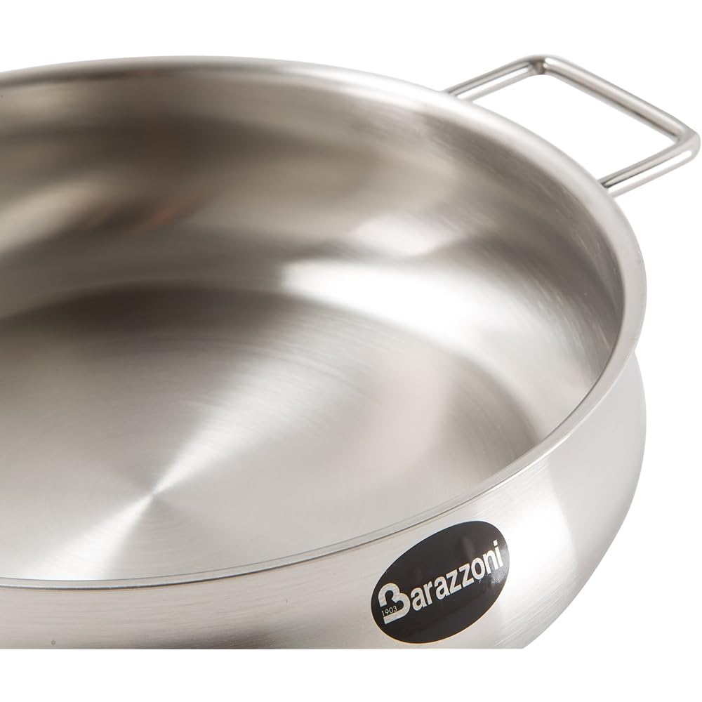 Barazzoni Low Casserole with Lid 26cm TUMMY Stainless Steel
