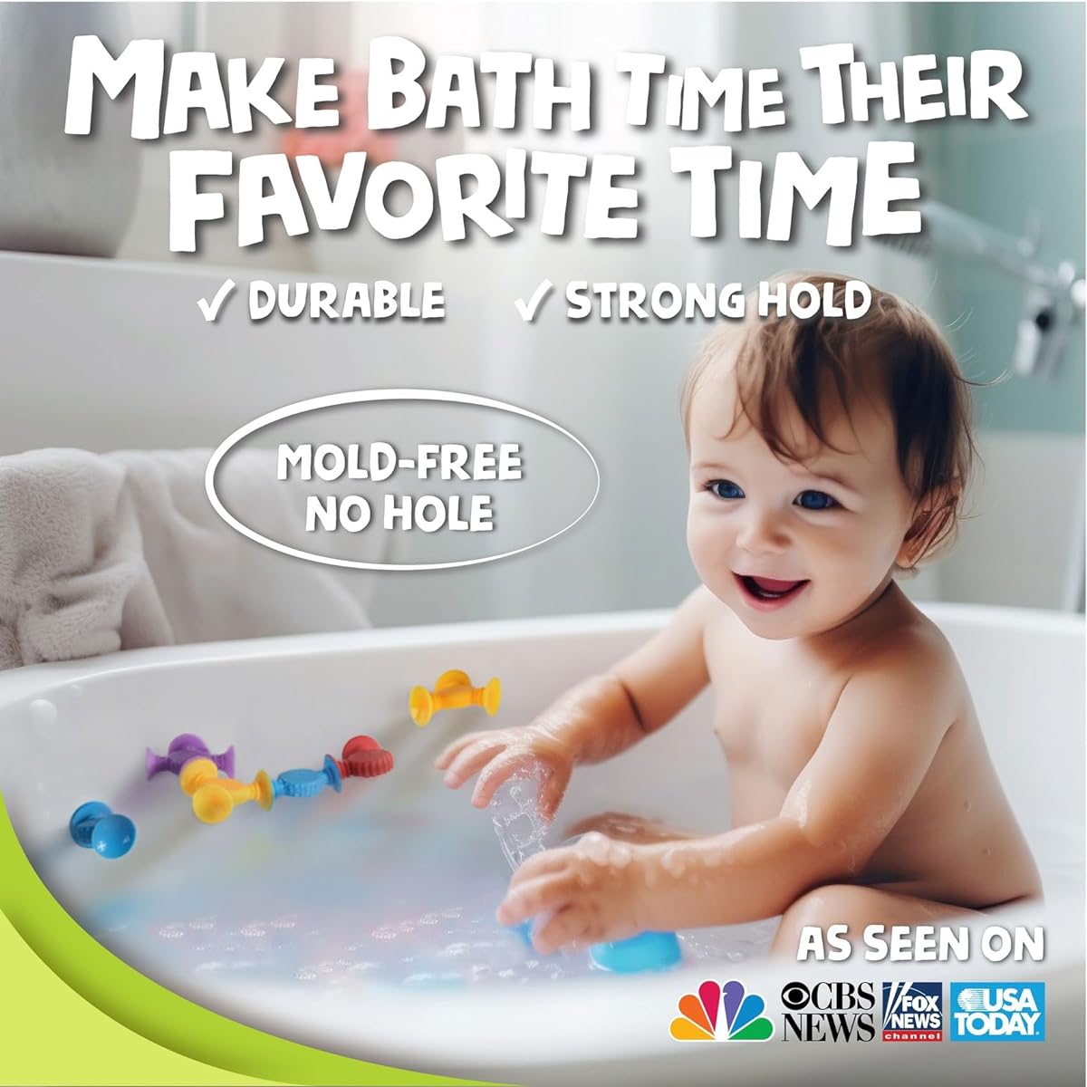 BUNMO 10 Piece Textured Suction Bath Toys | Connect, Assemble, Create | Mold Free Bath Toys | Hours of Fun and Creativity | Fine Motor Skills | Stimulating and Addictive Sensory Suction Toy | No Holes Bath Toy