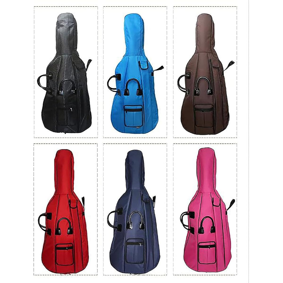Cello Bag 4/4 Full Size Cello Case Cello Soft Case Travel Gig Bag Multiple Pockets and Adjustable Backpack with Strap 20mm Thick Padded Shoulder Piano Bag (D)