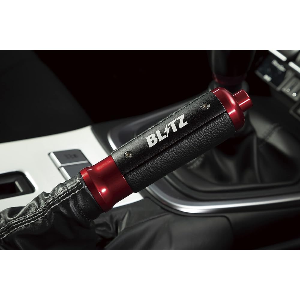 BLITZ Handbrake Lever GR86 86 BRZ Aluminum & Leather BLACK/RED ZN6 ZN8 ZC6 ZD8 13851