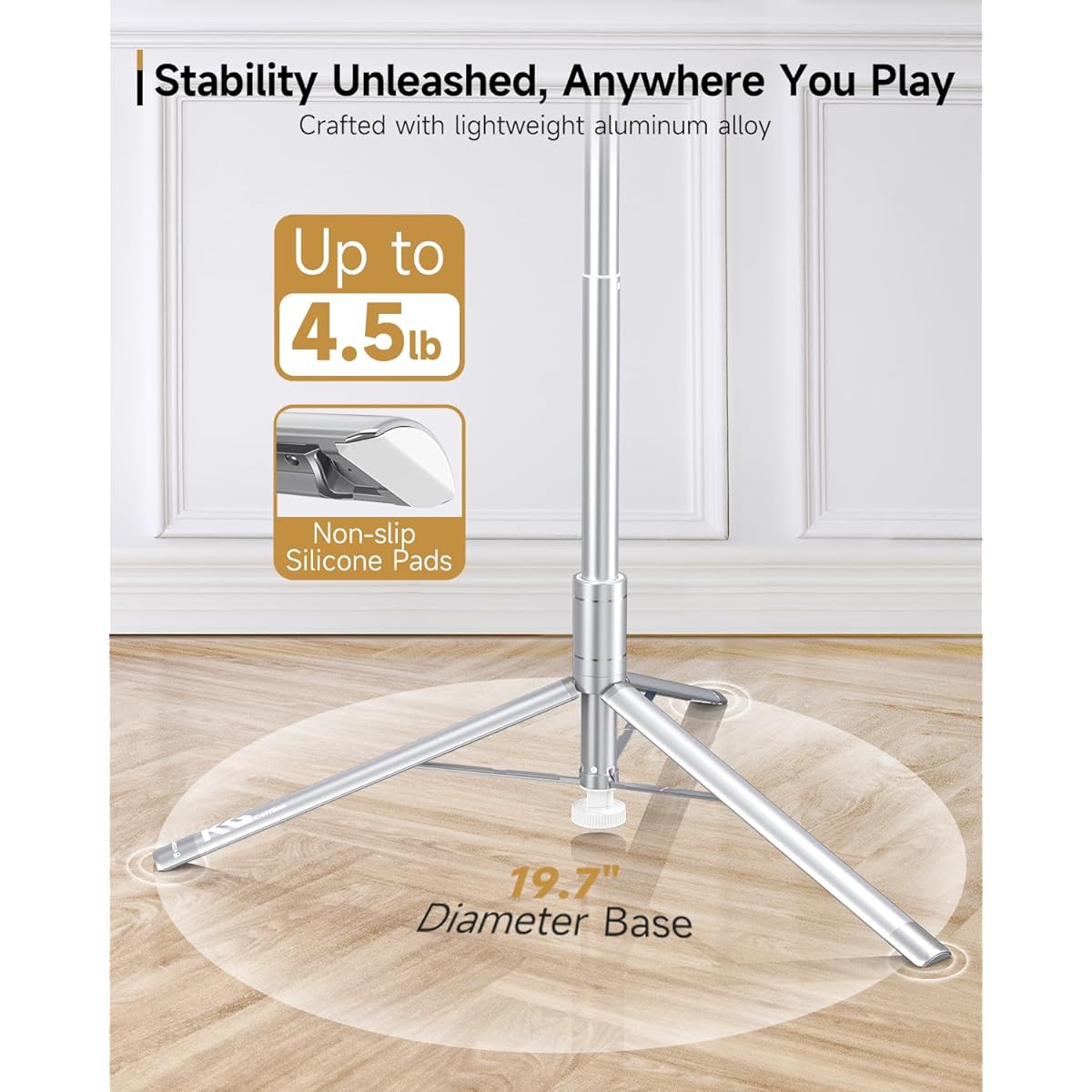 KraftGeek 66" Music Stand for Sheet Music, Portable Foldable for Musicians and Instrumental Players, Adjustable Music Tray with Page Holder Clip, No Assembly Required