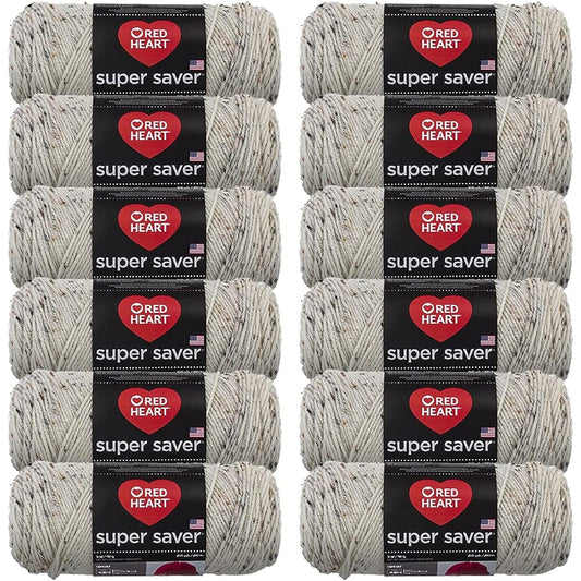 Red Heart Aran Fleck Super Saver Yarn 12 Pack 12 Pack