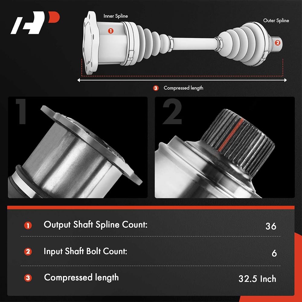 A-Premium CV Axle Shaft Assembly for Volkswagen Jetta 1999-2005 2008 2010 Golf 1999-2006 Beetle 1998-2008 Front Right Passenger Side Replacement # 1J0407272AH 1J0407272BK