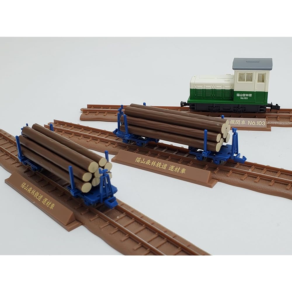 Railway Collection Iron Collection Narrow Gauge 80 Nekoyama Forest Railway L Type Diesel Locomotive Two Tone Color Lumber Cart 3 Car Set A Diorama Supplies 325444