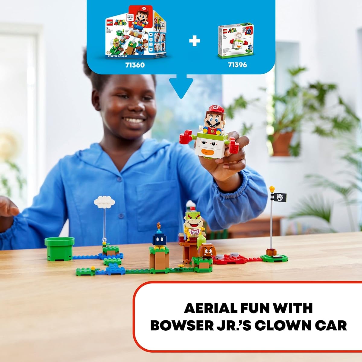 LEGO Super Mario Bowser Jr. Clown Car Expansion Set 71396 Building Kit for ages 6 and up (84 pieces)