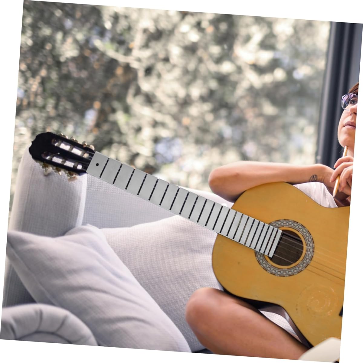 VICASKY 4 Guitar Cover Guitar Finger Fretboard Cover Guitar Parts Guitar Accessories Portable Aluminum Plate Cover