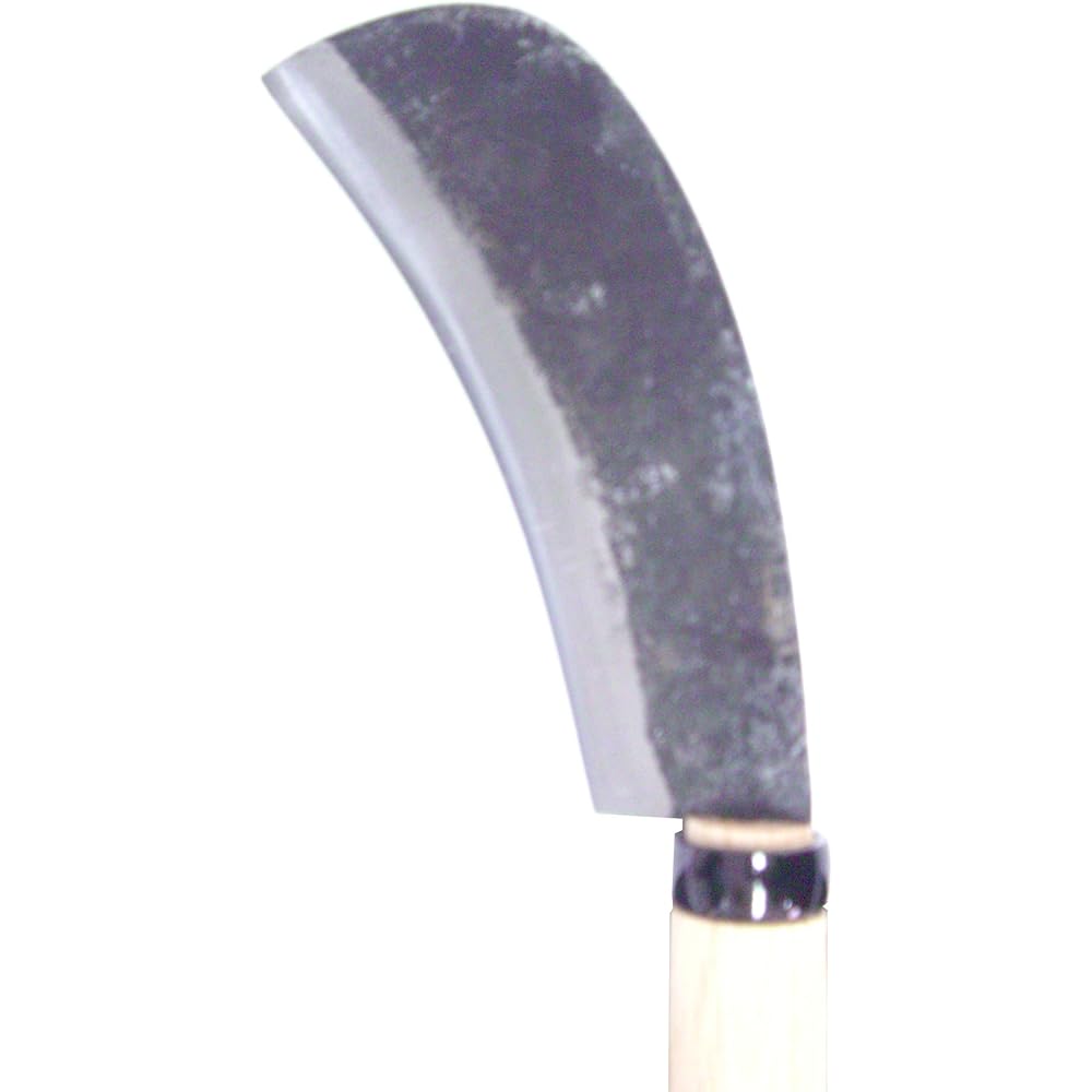 Bamboo cutting type thick sickle 300g Oak 240mm with knob pattern cover