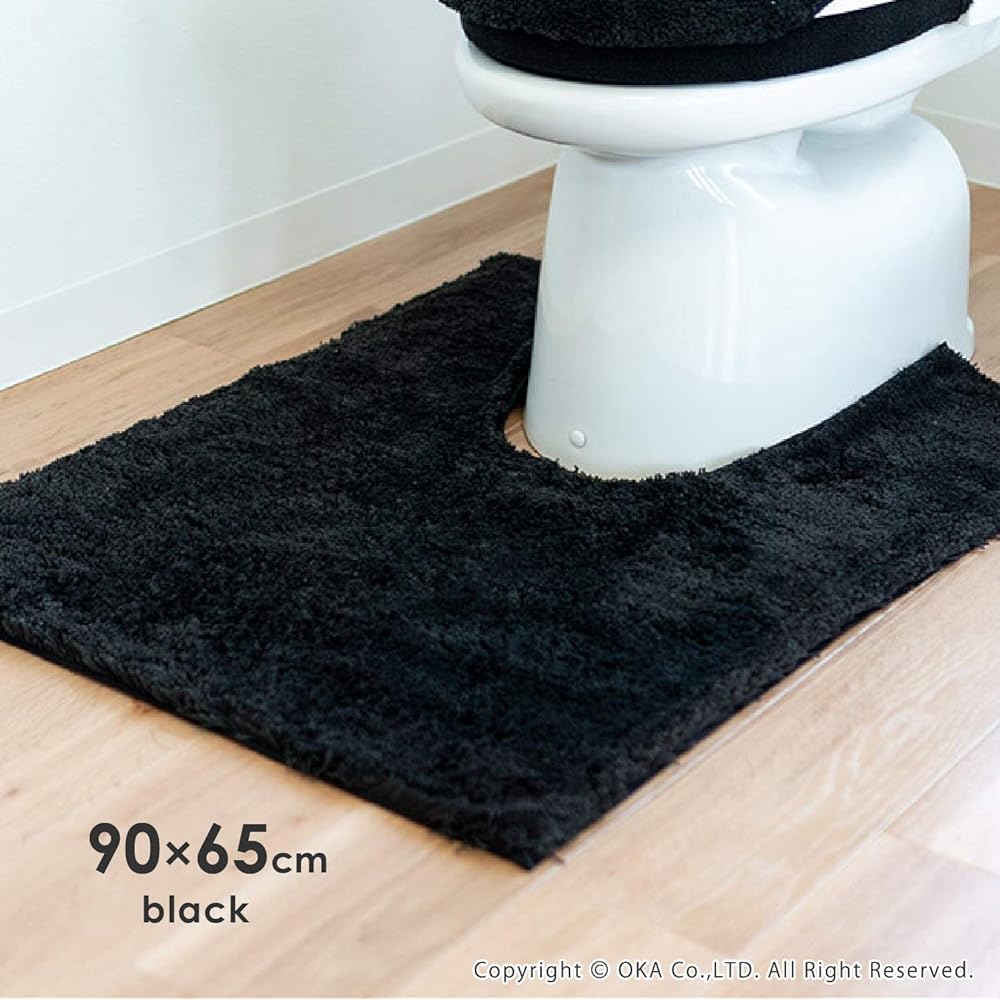 Oka Good Dryness D Nature Toilet Mat, Gray, Long Ear Size (Antibacterial, Odor Resistant, Water Absorbent, Quick Drying)