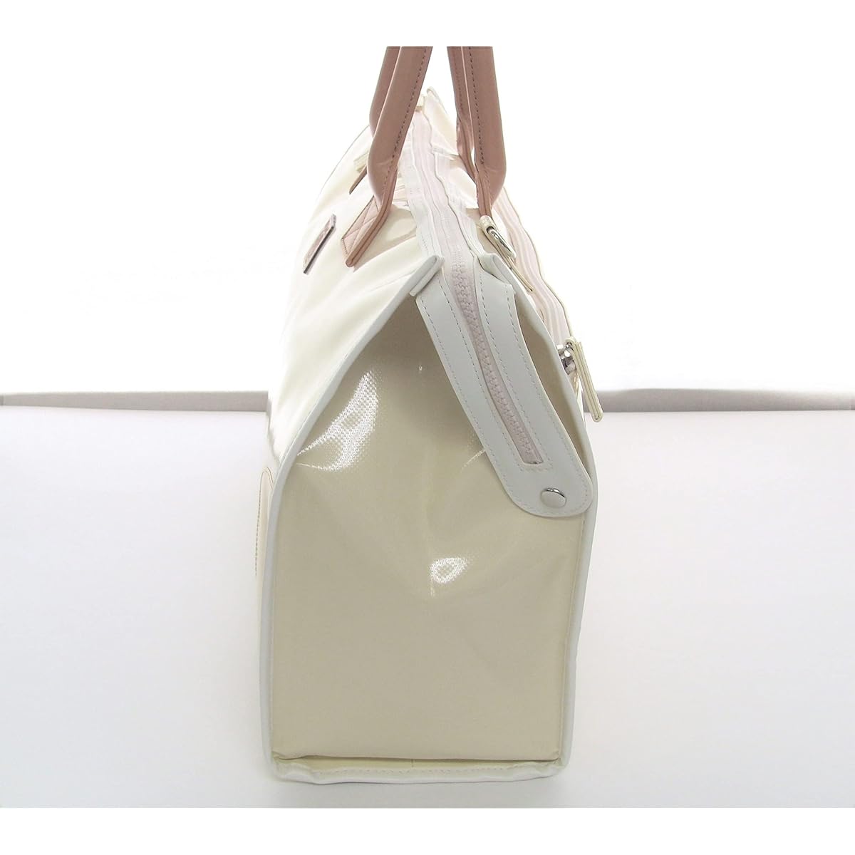 NAHOK lesson tote "Swing/wf" (fits flute, oboe, and clarinet) Cream/white/custard [waterproof fabric made in Germany + waterproof zipper] Fabric from Germany, Made in Japan.