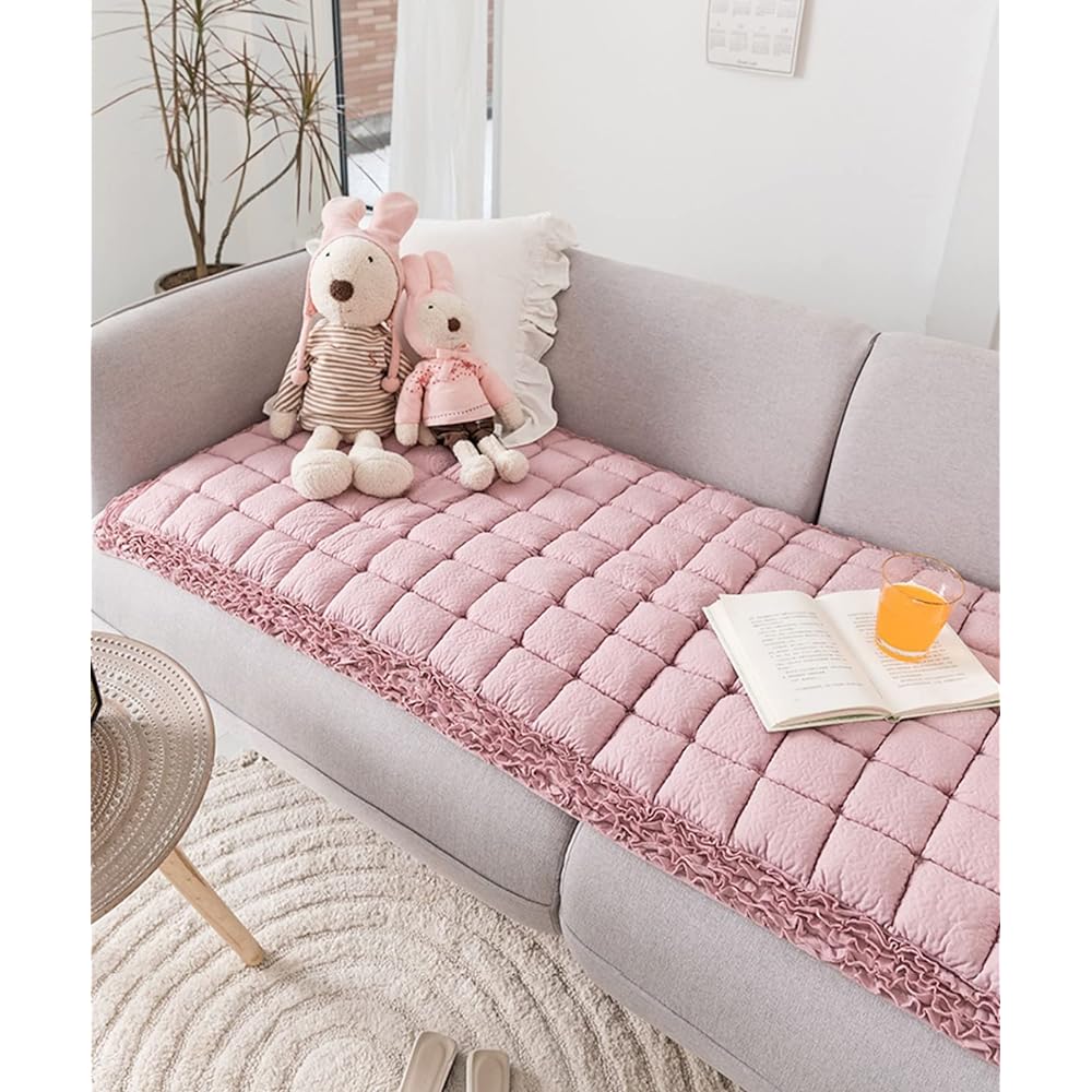 Aimoha Seat Cushion Sofa Seat Sofa Cushion Mat 70.3 x 148cm Sofa Pad Pad Cushion (Pink)