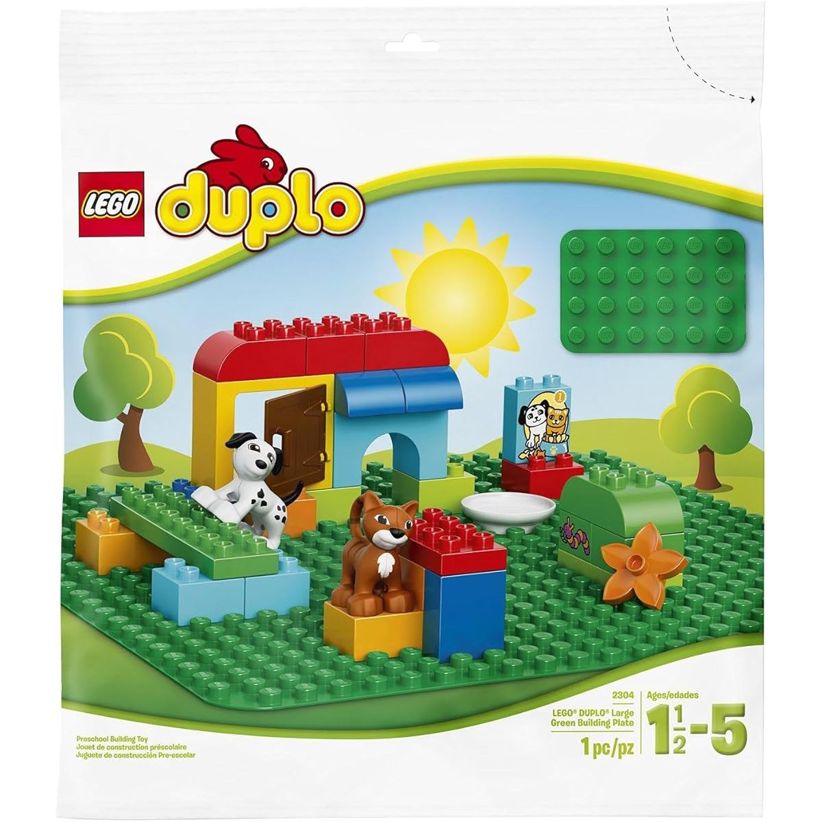 LEGO Duplo Lego Duplo Base Plate (Green) Green Building Plate [Parallel Import]