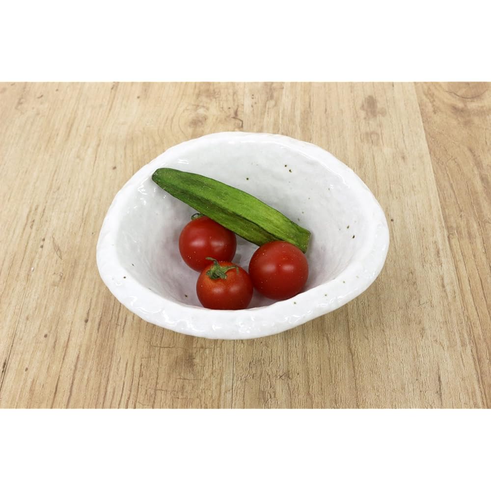 [Commercial Use Set] Mino Ware Japanese Cafe Series Twist Small Bowl White Set of 10