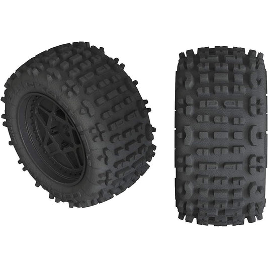 ARRMA dBoots Backflip LP 4S Tire 3.8 Glued Black (2) ARAC9468