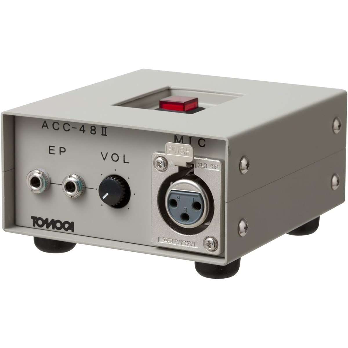TOMOCA ACC-48Ⅱ Cuff switch (for condenser microphones, phantom passing type) A staple in the Ana booth Turns the signal on and off with one touch. (Compatible with switch type phantom) Purely made in Japan