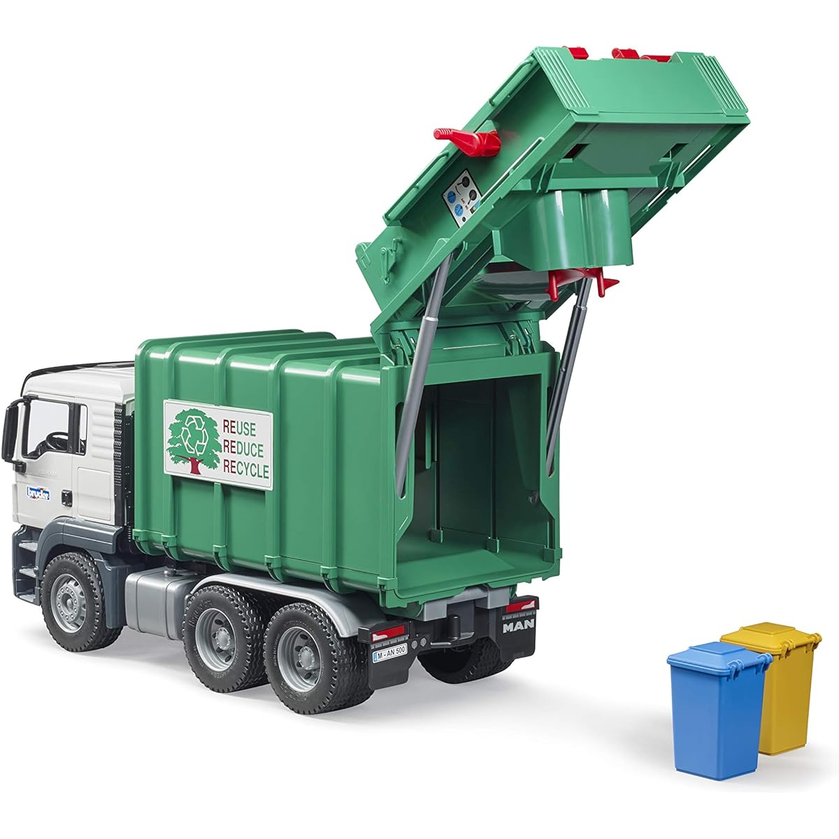Bruder Commercial: Man TGS Rear Load Garbage Truck - Green