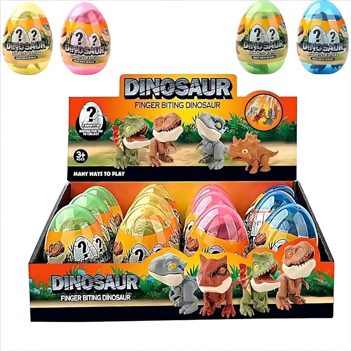 Letaotaohome 12pcs Mini Dinosaur Figures Dinosaur Party Favors Chewing Dinosaur Toy Jurassic Dinosaur Finger Toy Simulation Animal Dinosaur Easter Egg Blind Box