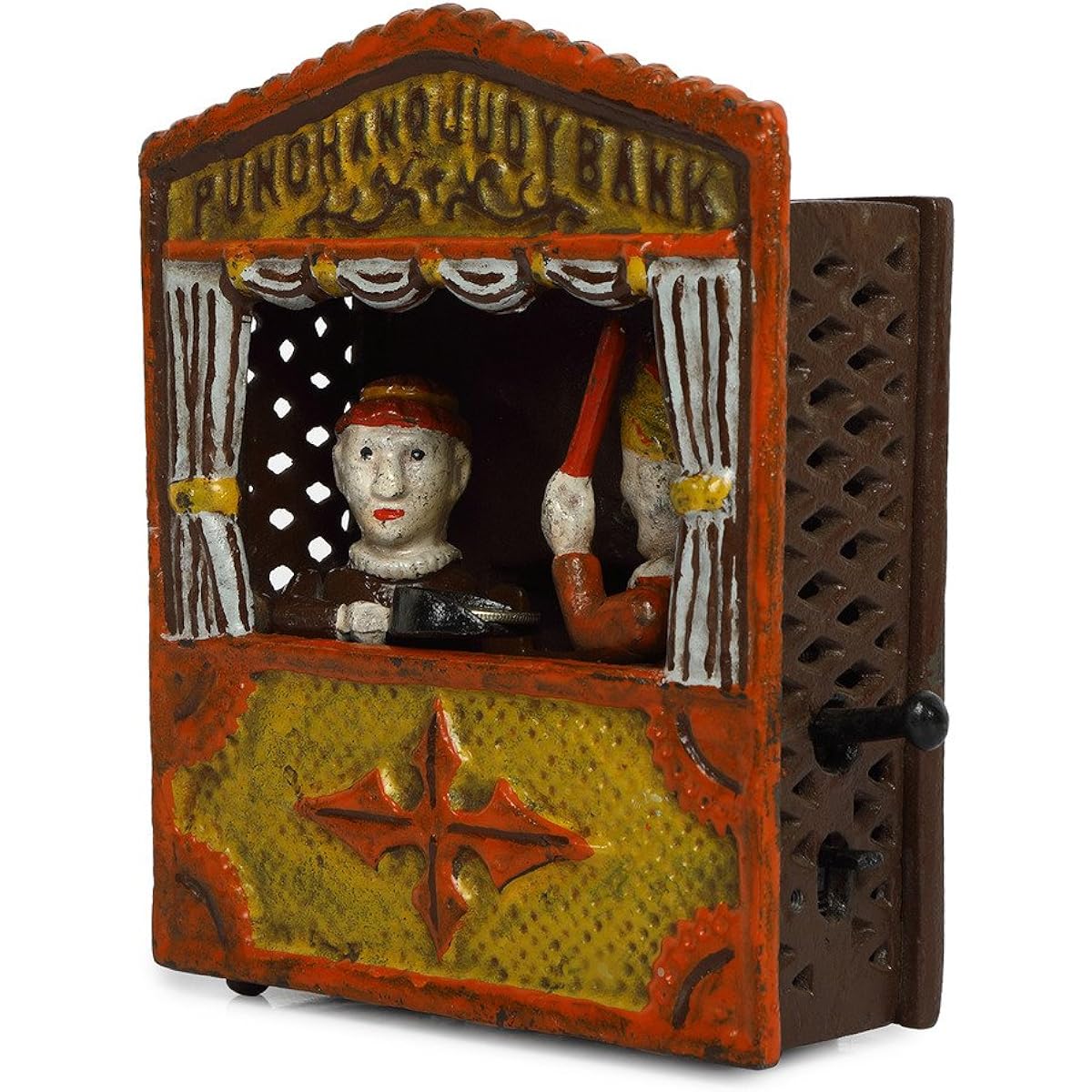 SafeDeals Antique/Vintage Style Cast Iron Mechanical Punch and Judy Money Box Money Bank Piggy Bank