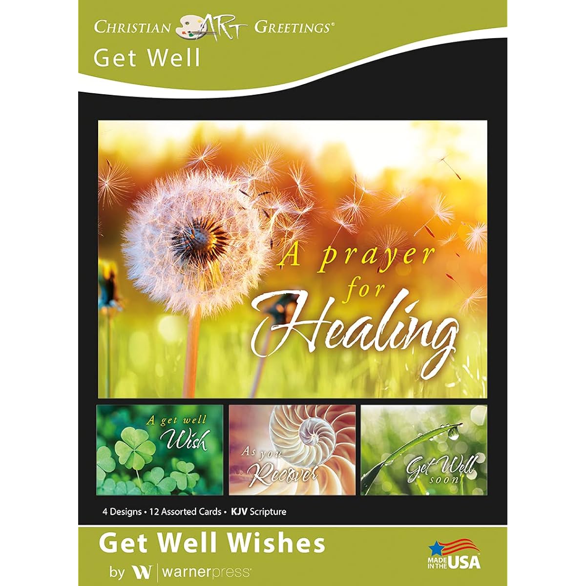 Get Well Wishes - Get Well Greeting Cards - KJV Bible (Box of 12)
