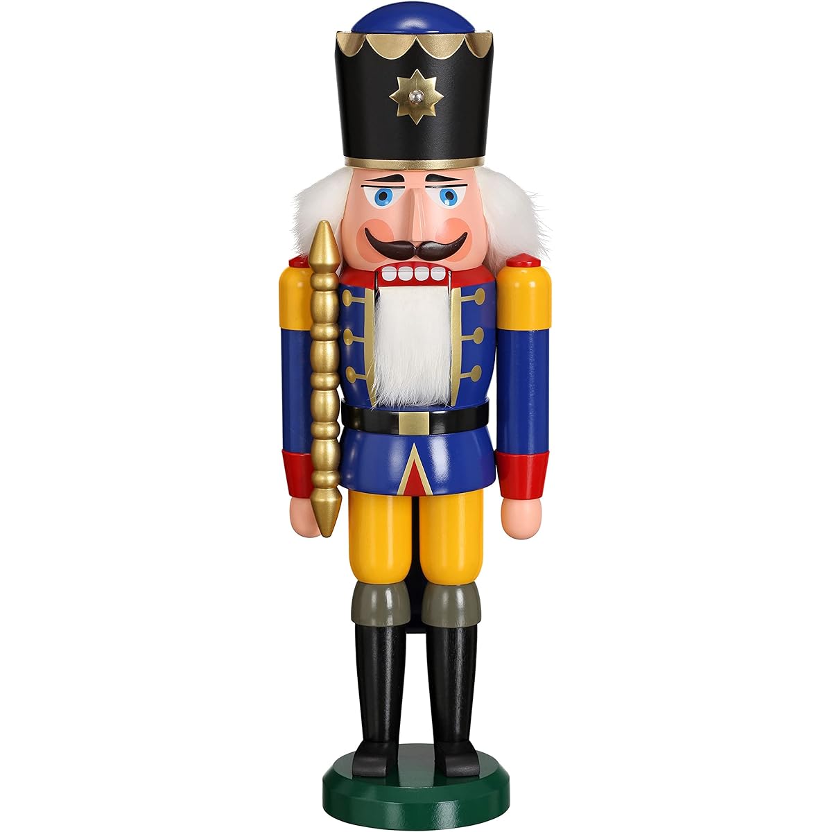 Nutcracker king blue height 39 cm Erzgebirge Seiffen folk art original SV 11201/2