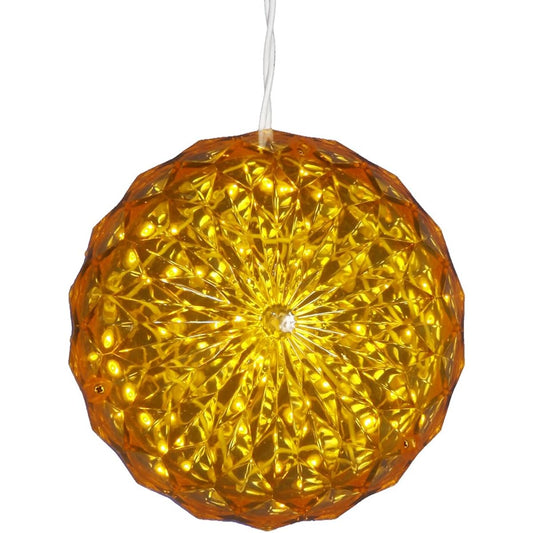 Vickerman 30 LED Crystal Balls for Outdoor Use, 6 Inch, Yellow
